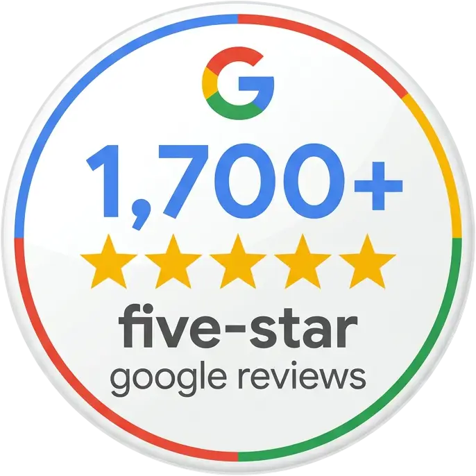 1700+ 5-star google reviews