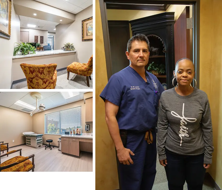 Office and Dr. St. Laurent with a patient