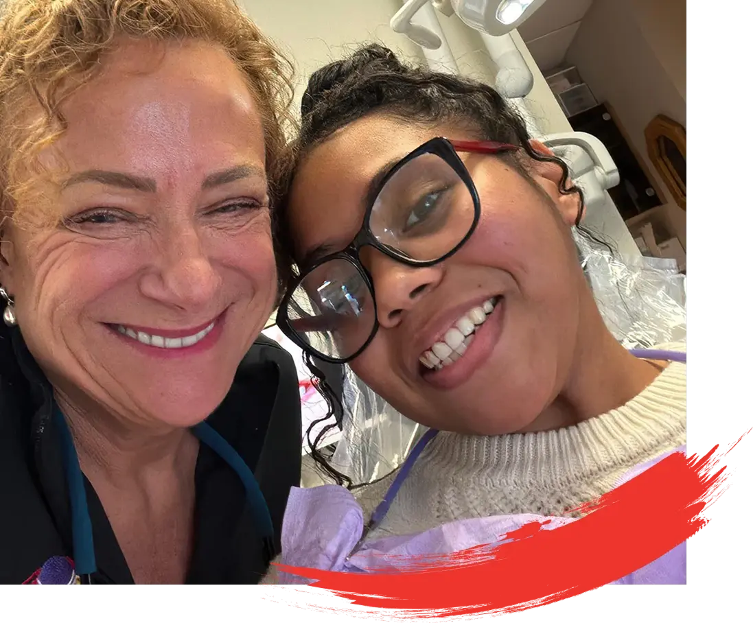 Dr. Lerch and a smiling patient