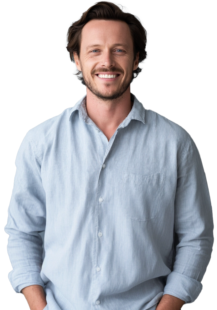 young man with a full head of hair after FUE