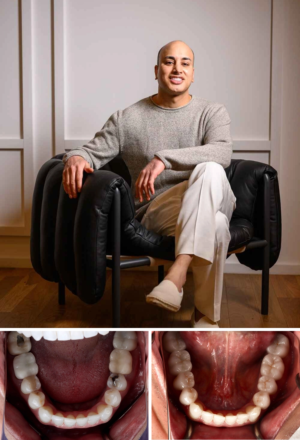 SMILING MAN IN CHAIR