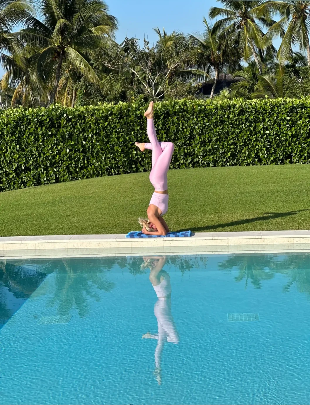 mary doing yoga
