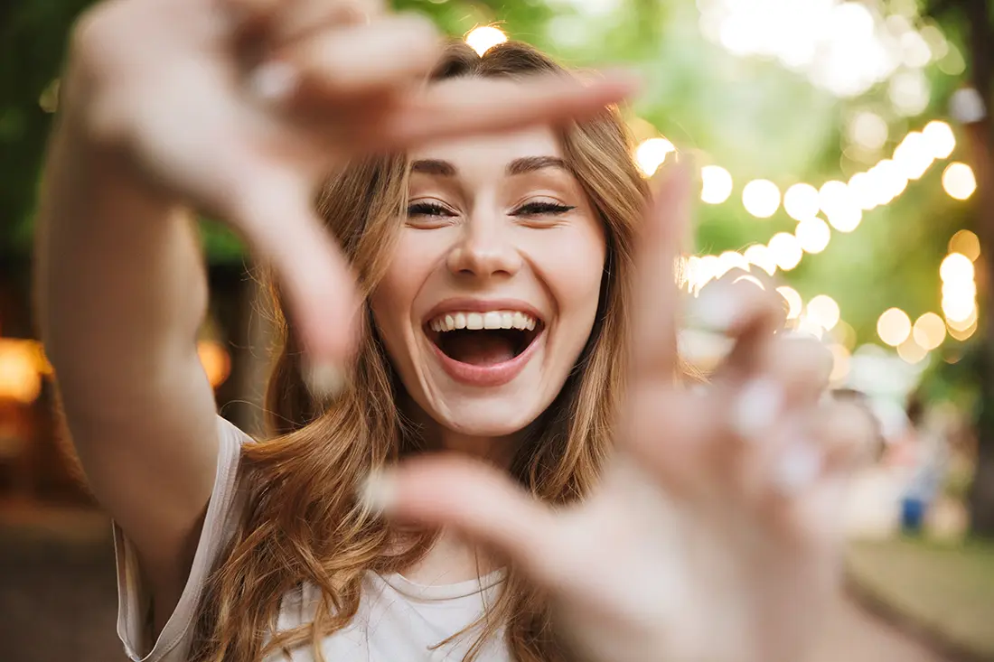 young woman smiling