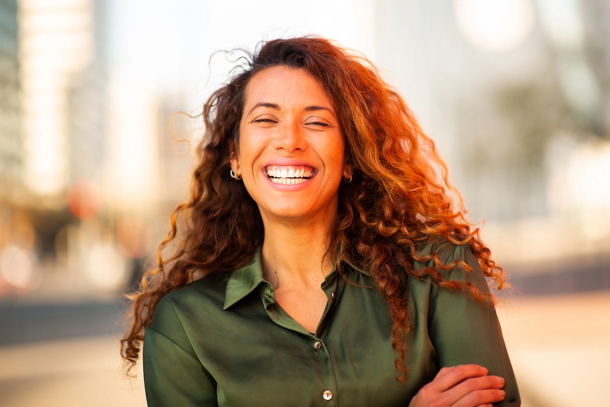 woman smiling